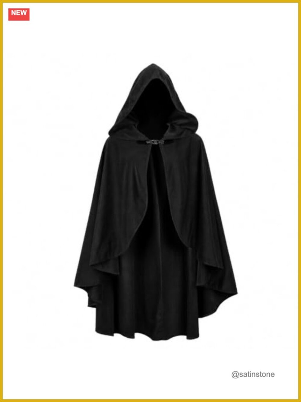 Medieval Hooded Velvet Cloak Cape Costume Cosplay Ren Faire